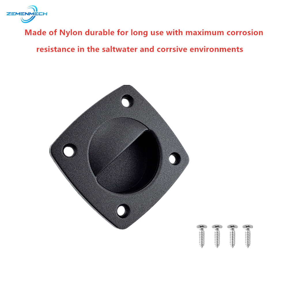Fishing Boat Steering Wheel - Black Nylon Recessed Flush Sliding Door