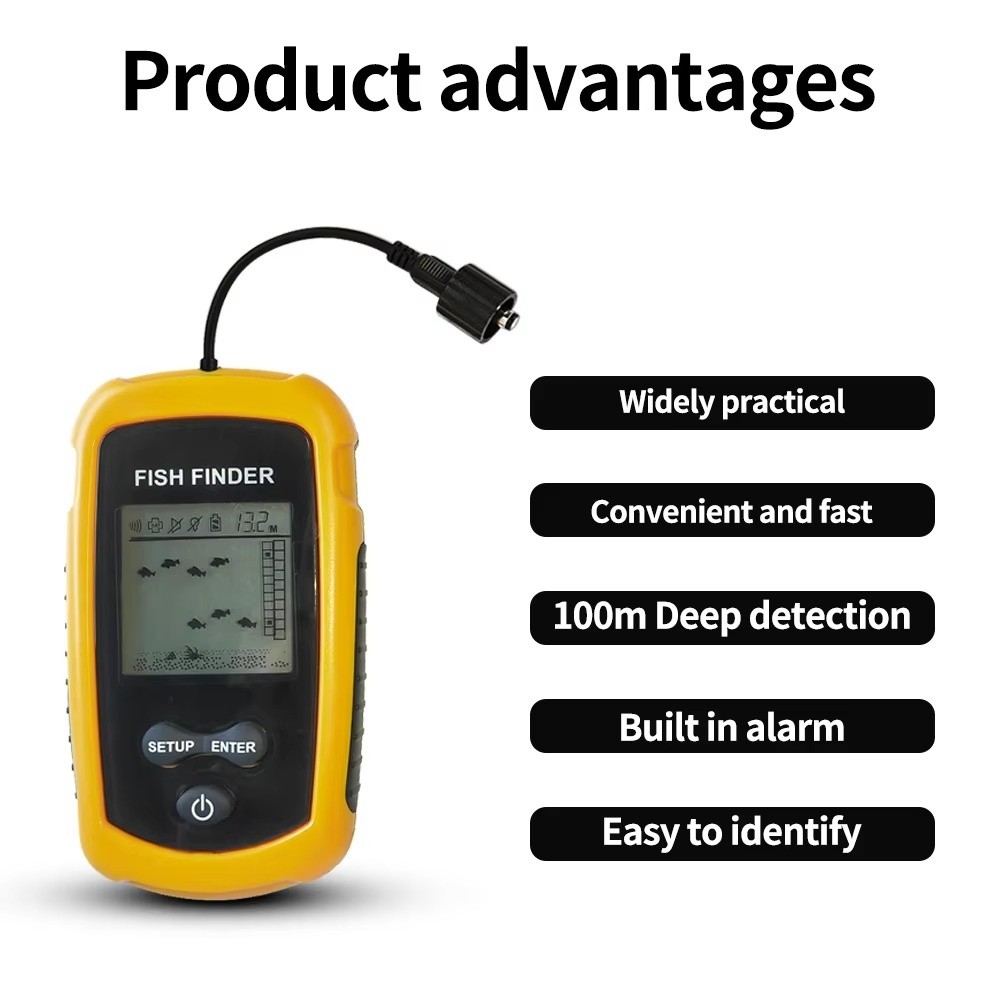 Handheld Portable Fish Finder  - Fishing Boat Depth Finder recension och pris