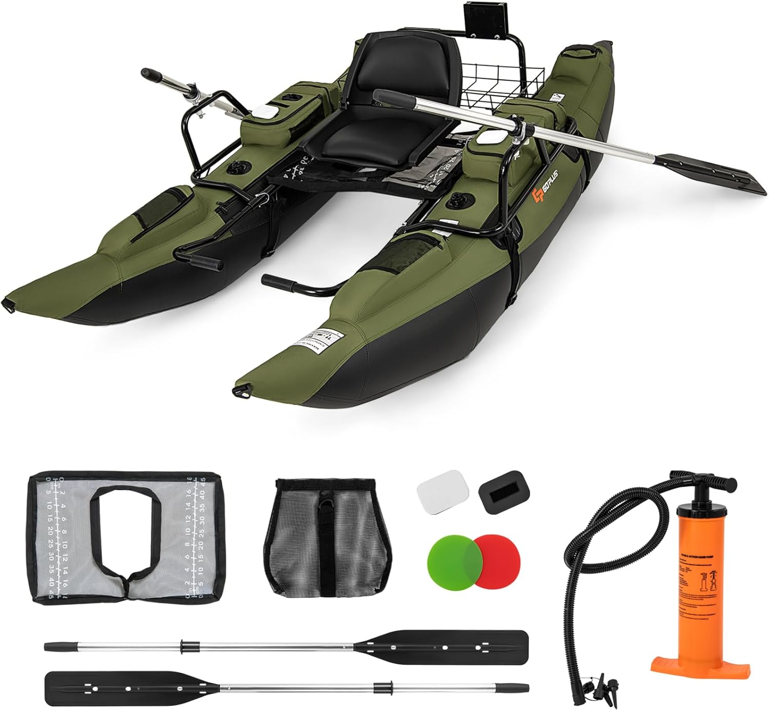 Adult Inflatable Belly Boat wi - Fishing Boat Paddle recension och pris