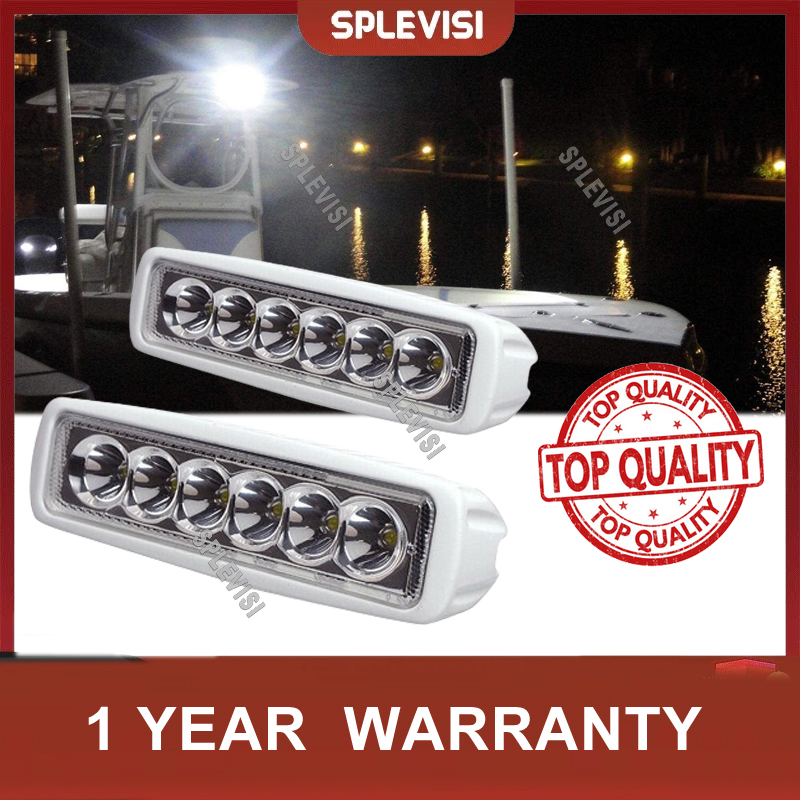 2pcs 12V 6 LED Deck Marine Spr - Fishing Boat Trailer recension och pris