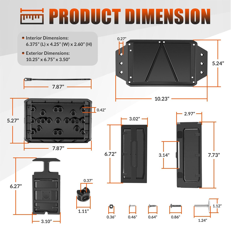 Track Mounted Battery Box for  - Fishing Boat Steering Wheel recension och pris