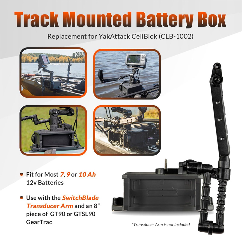 Track Mounted Battery Box for  - Fishing Boat Steering Wheel recension och pris